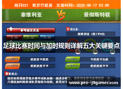 足球比赛时间与加时规则详解五大关键要点